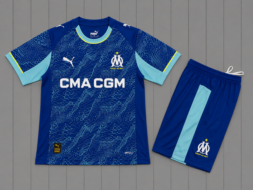 Ensemble Olympique de Marseille Third 2025/2026 - Enfant & Adulte
