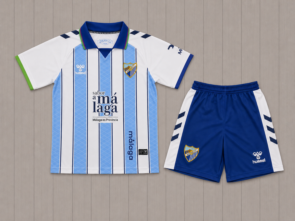 Ensemble Málaga CF Domicile 2026/2027 – Enfant & Adulte