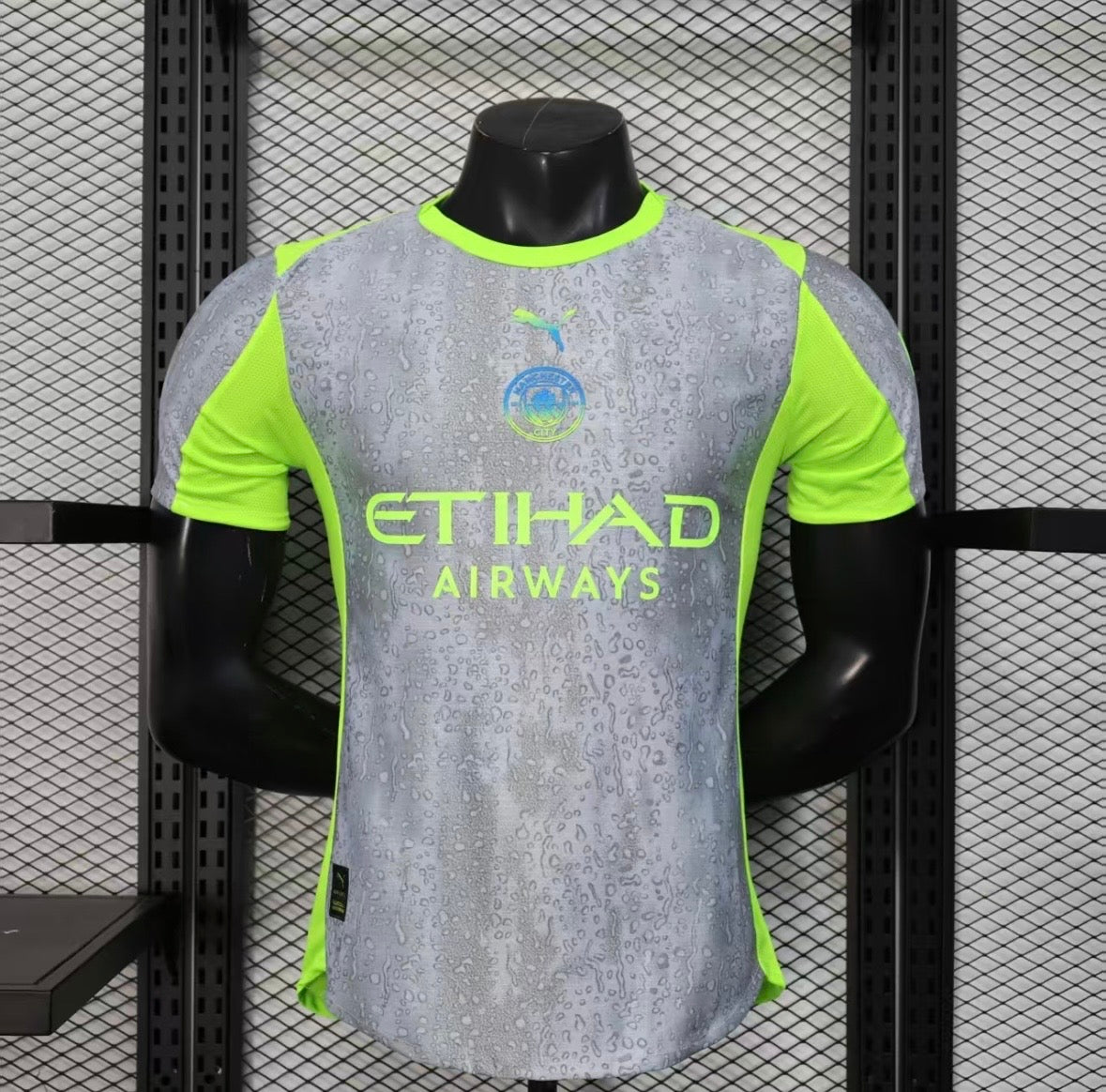Maillot Manchester City Third Gris & Vert 2025/2026 – Version Player